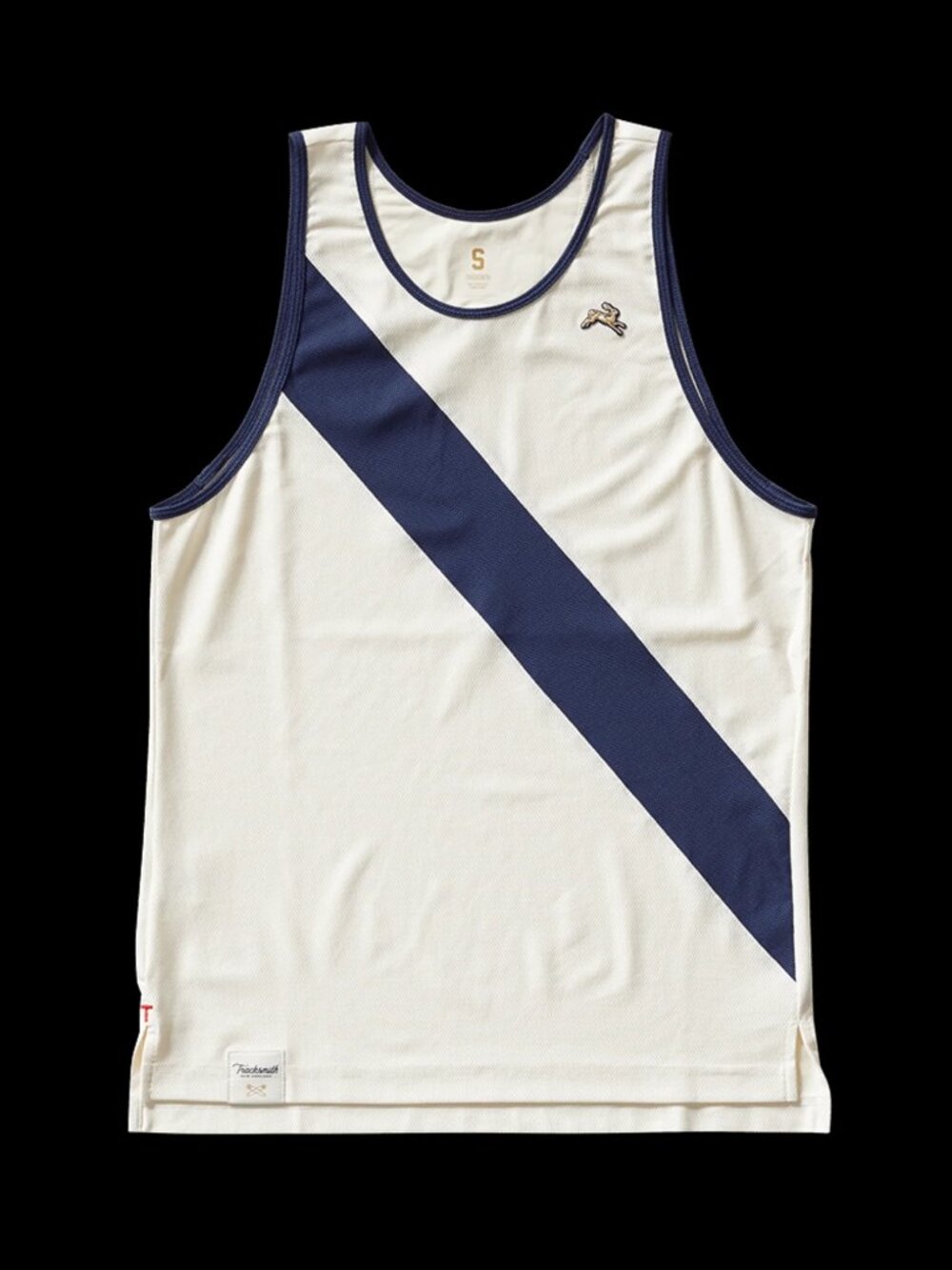 Mens Hare A.C. Membership Van Cortlandt Singlet | Ivory/Navy size L
